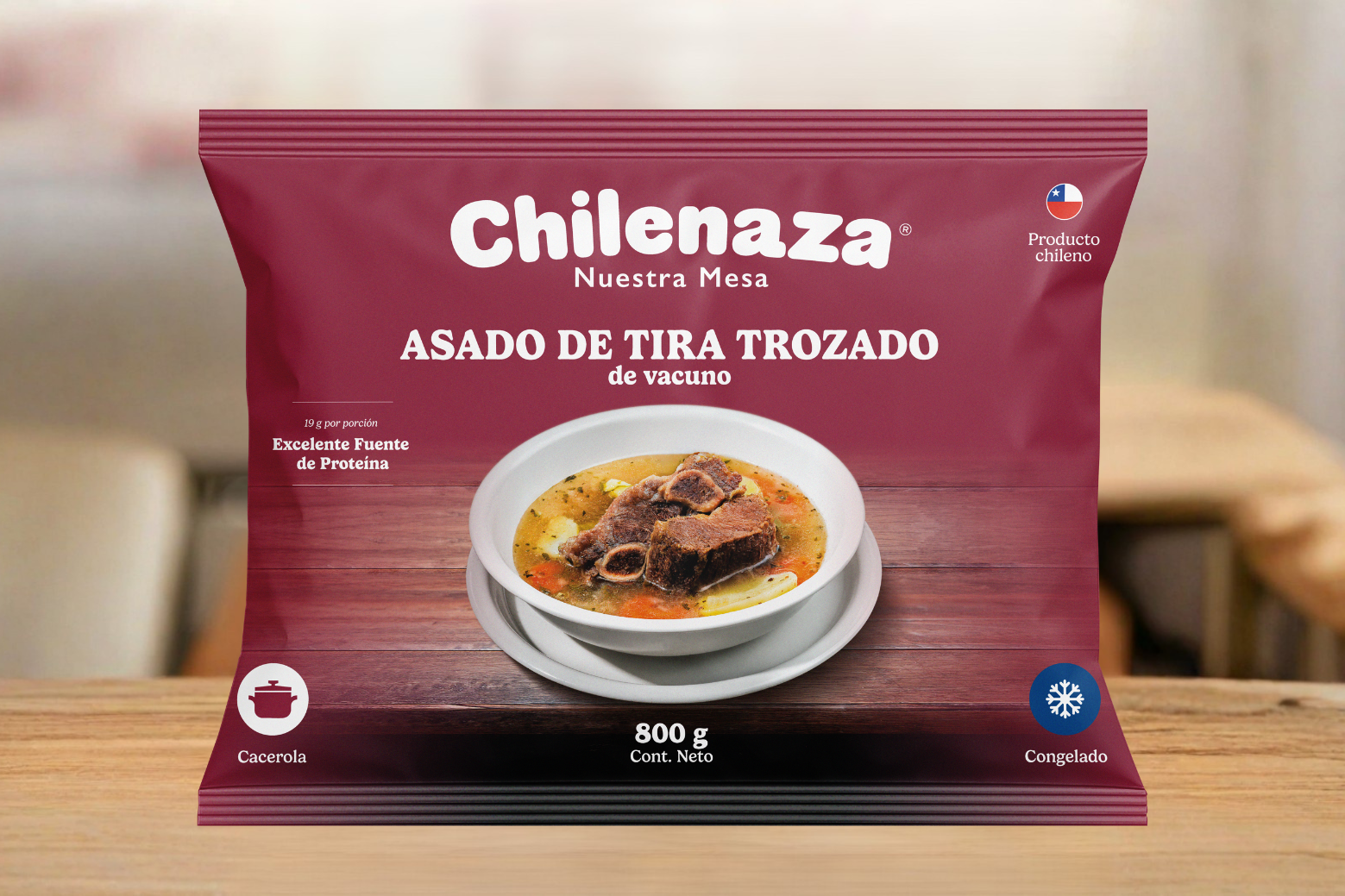 asado de tira trozado de vacuno chilenaza