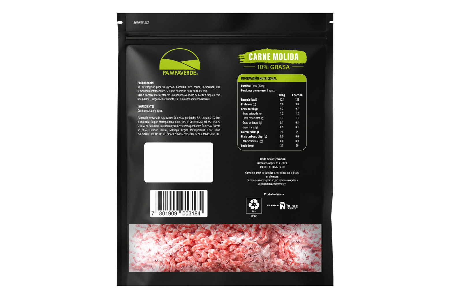 carne molida pampaverde 250 g
