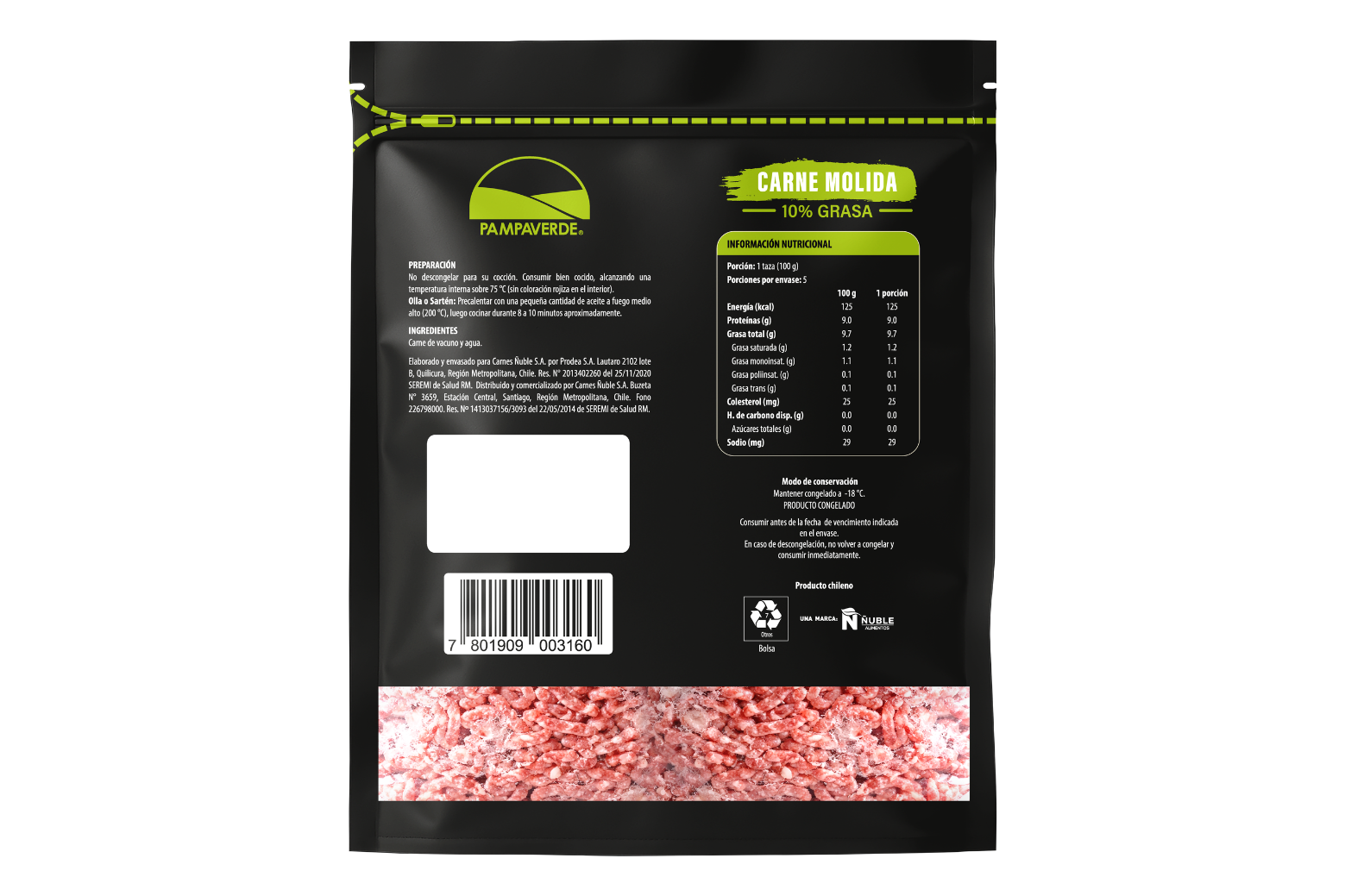 carne molida pampaverde de 500g
