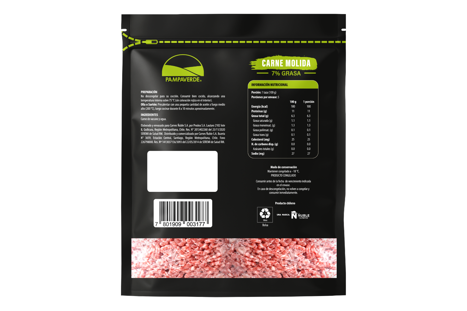 carne molida pampa verde 7%