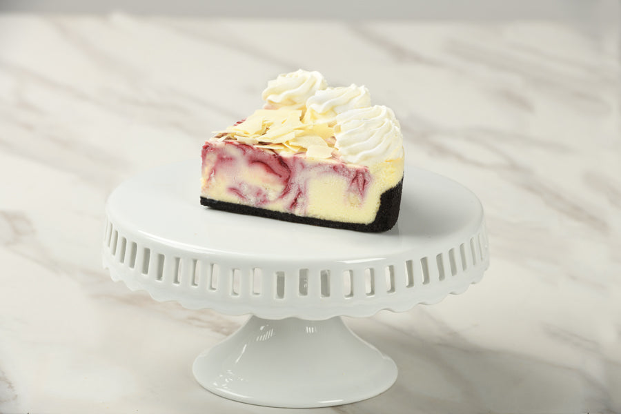 Cheesecake chocolate blanco frambuesa y trufa