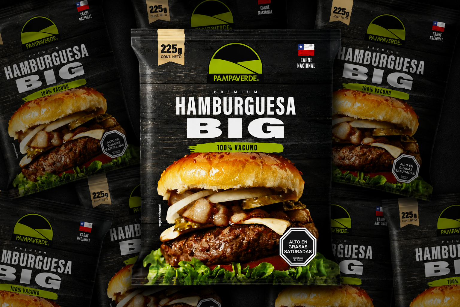hamburguesa big premium 225g pampaverde