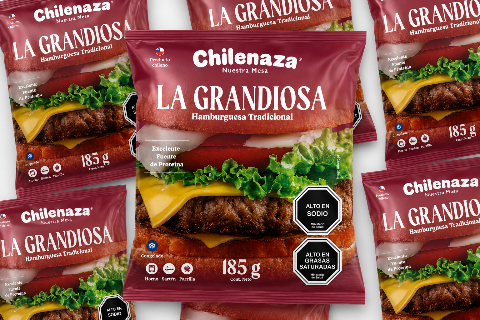 hamburguesa la grandiosa 185g chilenaza