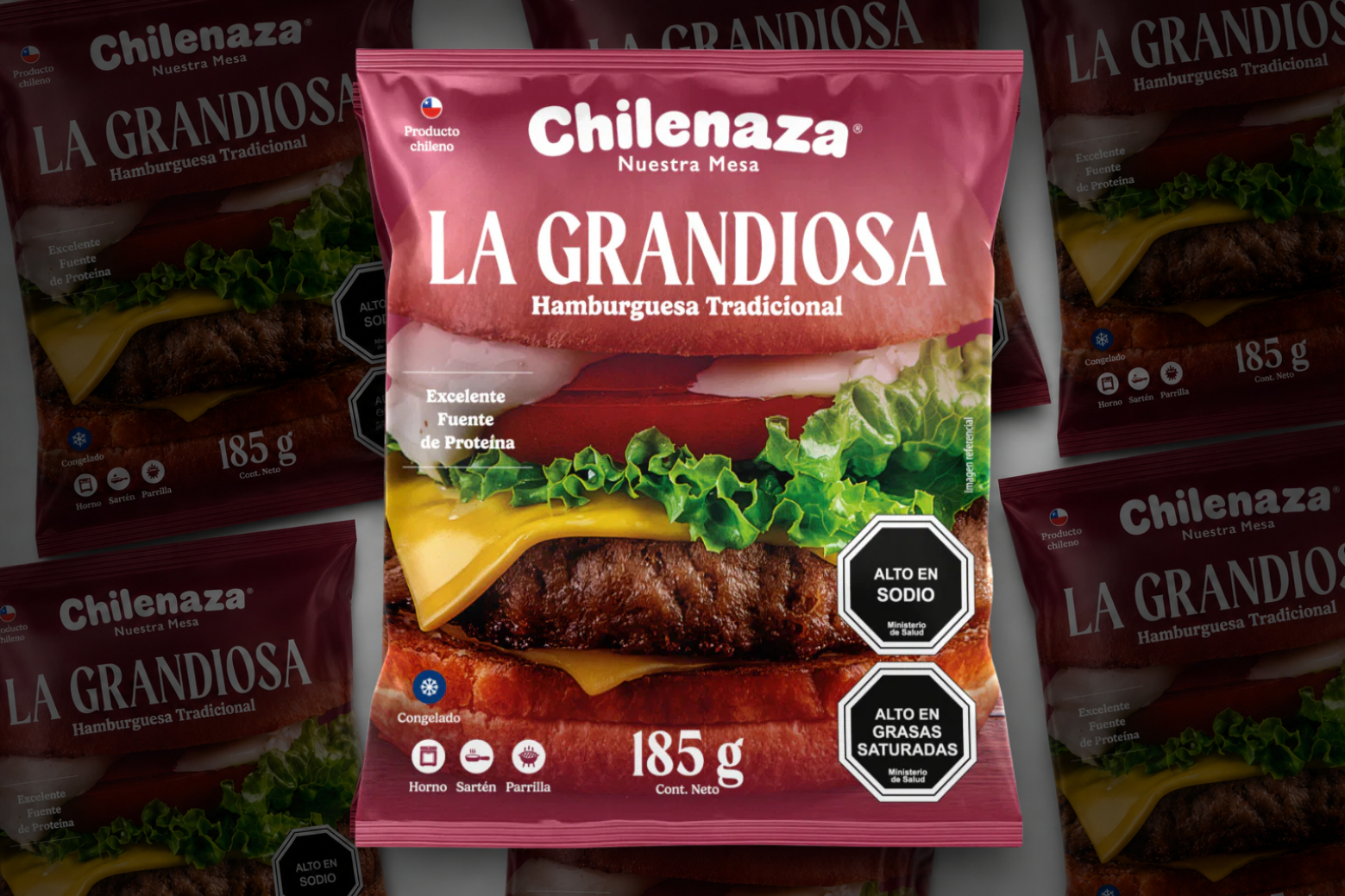 hamburguesa tradicional la grandiosa 185 g