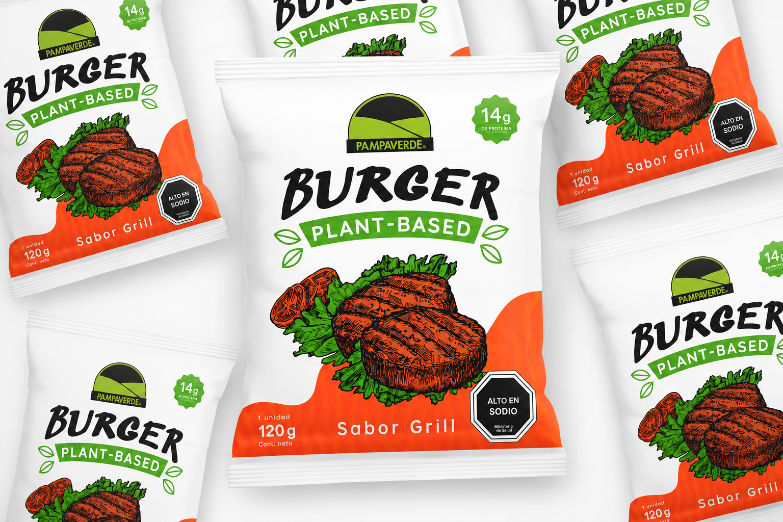 Hamburguesa plant base sabor grill