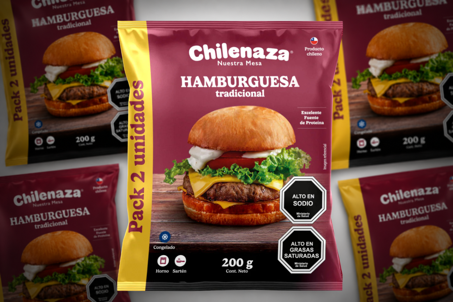 hamburguesa tradicional chilenaza 2 x 100 g