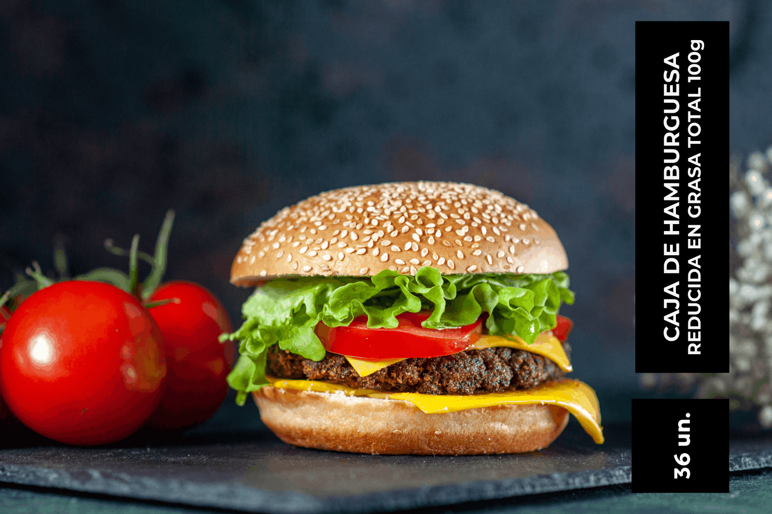 caja de hamburguesas reducida en grasa 36 x 100g pampaverde